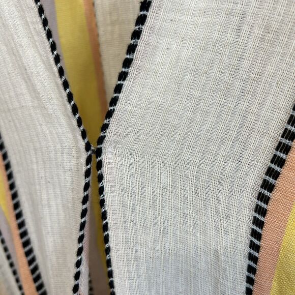 Saylor Patrice Striped Cotton Slit Leg Jumpsuit Size S - Picture 8 of 13